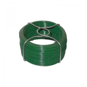 Rouleau fil de fer plastifier vert d.2.4x100m