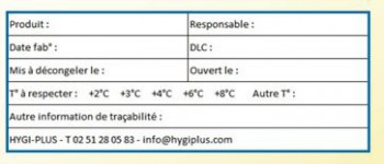 Etiquettes bloc/50 imprimees repositionnables 100x75mm cca