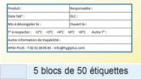 Etiquettes bloc/50 imprimees repositionnables 100x75mm cca