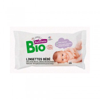 Paquet de 64 lingettes bébé bio