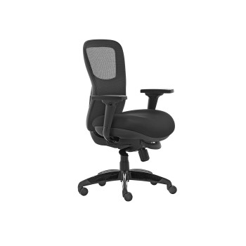 Fauteuil type direction Athos - Noir - accoudoirs réglables