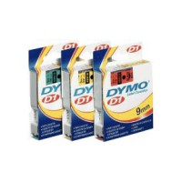 Ruban dymo d1 6mm x 7m noir/blanc