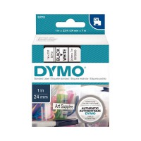 Ruban dymo d1 24mm x 7m noir/blanc