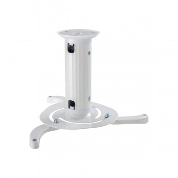 Support plafond universel pour vidéoprojecteur réglable en hauteur - blanc