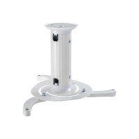 Support plafond universel pour vidéoprojecteur réglable en hauteur - blanc