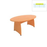 Table ovale ensemble + extension l325 x p120 cm - 10/12 places