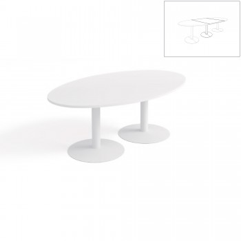 Table ovale ensemble + extension l325 x p120 cm pieds tulipe - 10/12 places