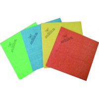 Lot de 5 lavettes microfibres non tissees rouges 40x38cm