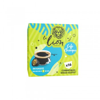 6 boites de 16 dosettes café Le Lion Dolce GustoCafé Classique - 96 dosettes