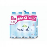 5 packs de 8 bouteilles d'eau Australine - 40 bouteilles 1.5L