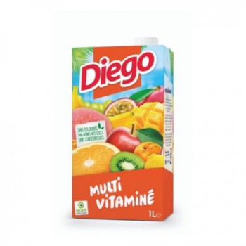 4 pack de 6 briques Diego Multivitaminé 1L - 24 briques 1L