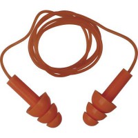 Bouchons d'oreilles réutilisables en silicone avec cordon PVC