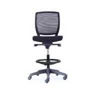 Siège télescopique sans accoudoirs ni tétière - noir