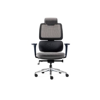 Fauteuil ergonomique Sunset - avec accoudoirs et tétière - noir