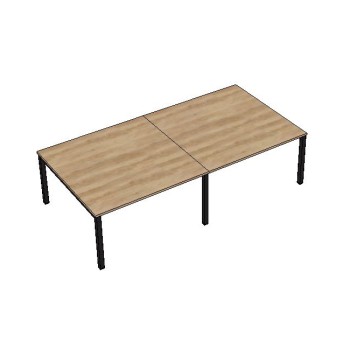 Table de réunion carrée départ 6/8 pers + table de réunion carrée suivant 4 pers - Astrolite