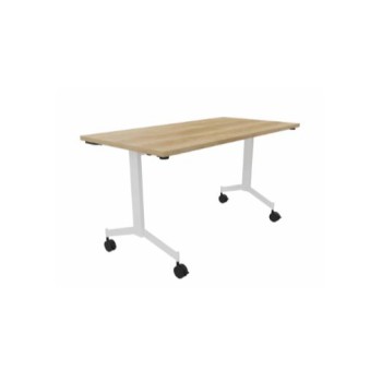 Table droite abattante sur roulettes Eureka - L140 x P80 cm 