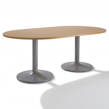 Table de réunion ovale Ceres L200 x P100 cm