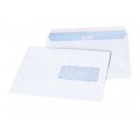 Paquet de 500 enveloppes blanches 162x229 avec fenêtre 45x100 centrée
