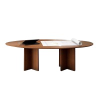 Table de réunion ovale Ceres L240 x P120 cm