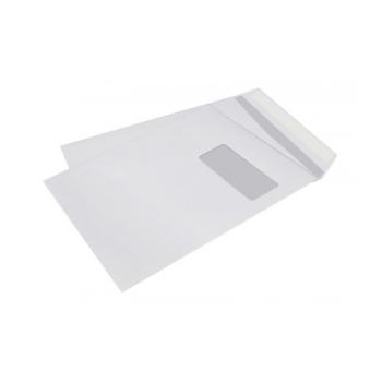 Paquet de 250 pochettes blanches avec fenetre 110x50 - 229x324 - pefc