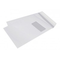 Paquet de 250 pochettes blanches 229x324 avec fenêtre 50x100 - pefc