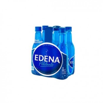 5 packs de 6 bouteilles d'eau Edena Petillante - 30 bouteilles 1L