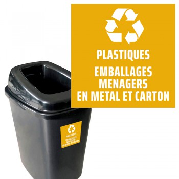 Lot de 10 etiquette tri sélectif jaune