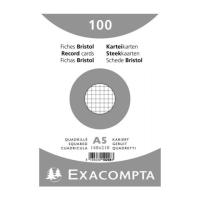 Paquet de 100 bristol A5 petits carreaux - blanc