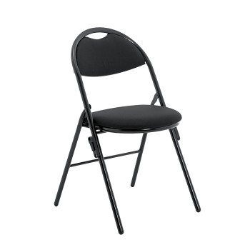 Chaise pliante Florence - noir - Lot de 4