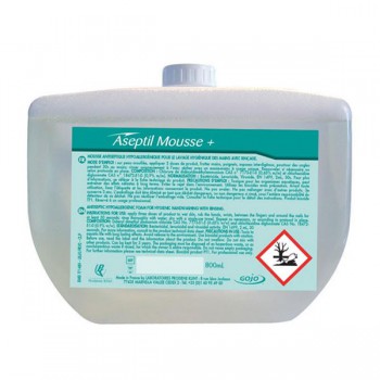 Cartouche aseptil mousse 800ml antiseptique EN14476