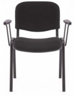 Chaise visiteur avec accoudoir flipper - noir