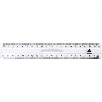 Double decimetre plastique cristal