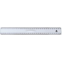 Triple decimetre plastique cristal