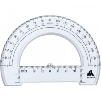 Rapporteur 180° cristal