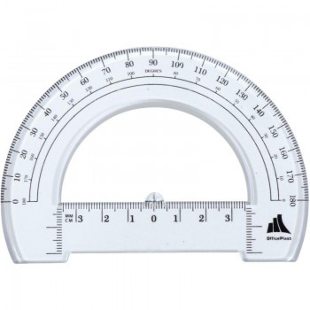 Rapporteur 180° cristal