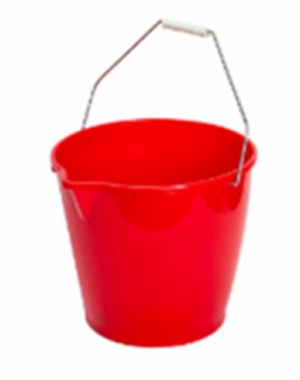 Seau rond plastique couleur 13l avec anse metal