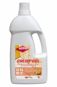 Gel 1l nettoyant degraissant javellisant toutes surfaces citron novo chlor