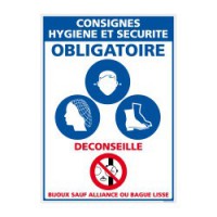 Plaque pvc adhesive 150x210mm signaletique mural