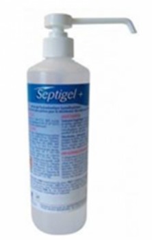 Gel hydroalcoolique mains sept igel plus flacon avec pompe 500ml