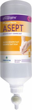 Phago derm asept pompe airless 1l savon mains desinfectant