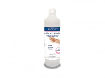 Eligel 1L gel hydroalcoolique flacon a clapet EN14476
