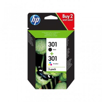 Cartouche HP 301+301 N9J72AE Noir + Couleur