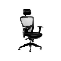 Fauteuil ergonomique Lex - avec accoudoirs et tétière - noir