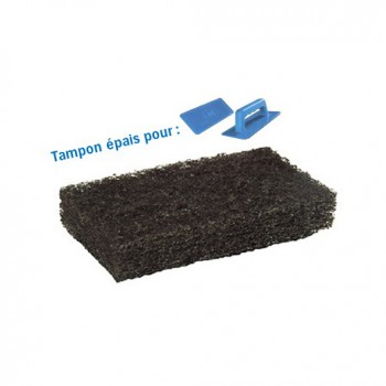 Tampon abrasif noir epais pour porte tampon 12x25cm