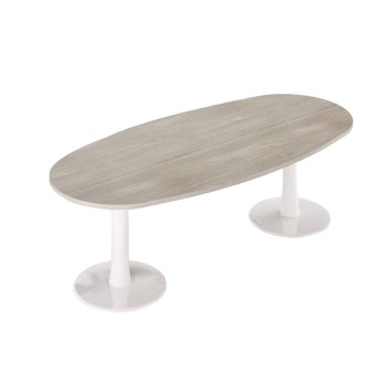 Table de réunion ovale 200 x 110 0cm - 6/8 personnes