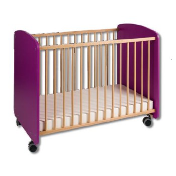 Lit à barreaux L118 x 70 x H91 + matelas