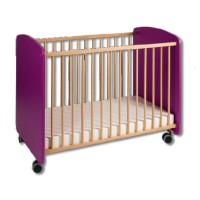Lit à barreaux L118 x 70 x H91 + matelas