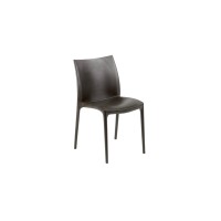 Chaise empilable Monocoque Letchi - Polypropylène Noir