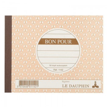 Carnet de bon pour autocopiant le dauphin