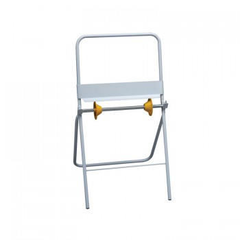 Derouleur sur pied metal blanc pour bobine essuyage industriel